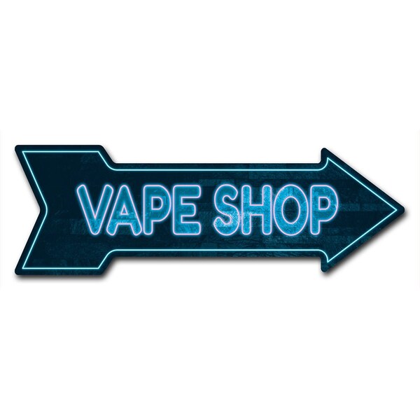 Vape Shop Arrow Decal Funny Home Decor 36in Wide
